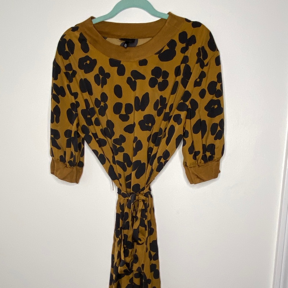 Long Sleeve Animal Print Dress